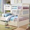 Bridie Double Single Bunk- White