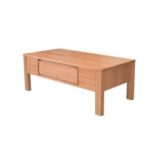 Messmate hardwood 1 drawer rectangle coffee table