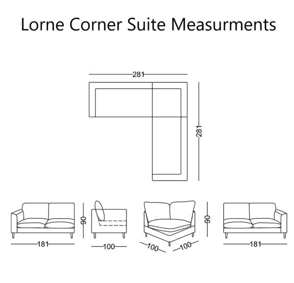 Lorne Corner Suite Measurements