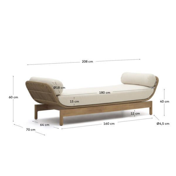 Catalina Day Bed - Measurements