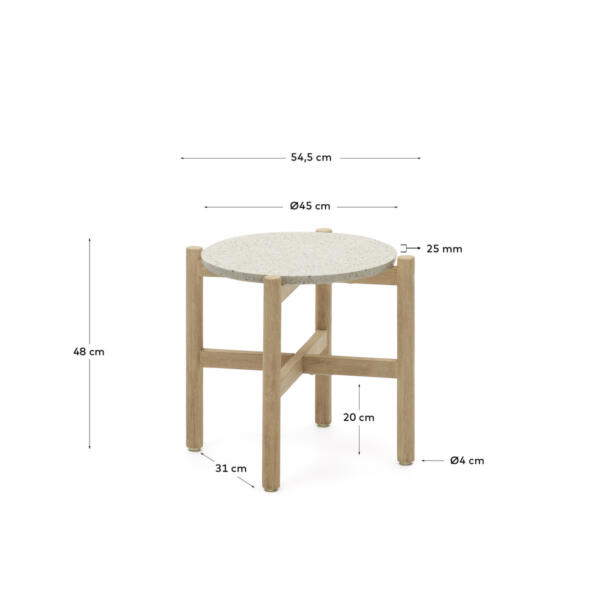 Pola Side Table - Measurements