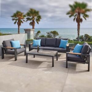Outdoor lounge suite in Charcoal