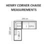 Henry Corner Chaise Measurements