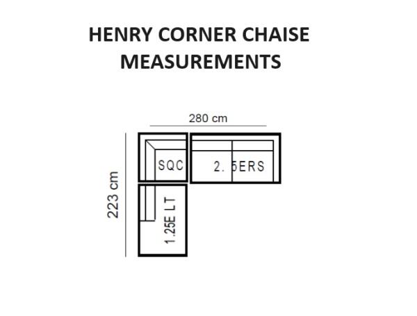 Henry Corner Chaise Measurements