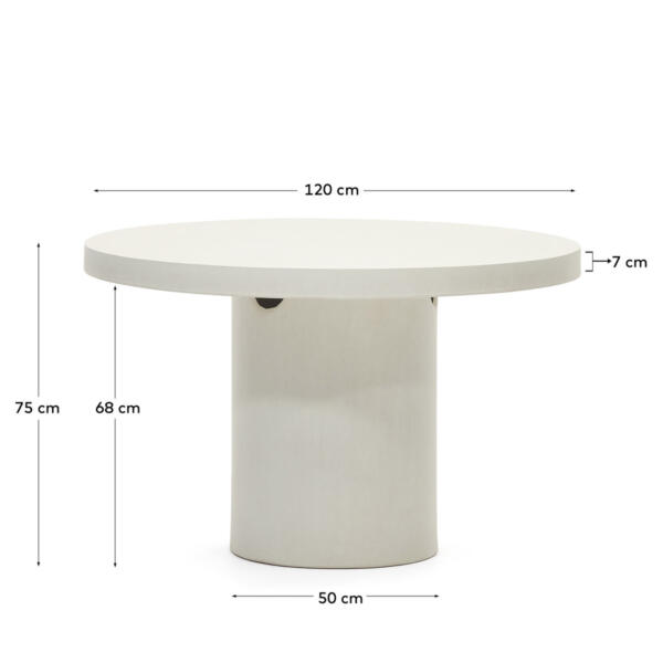 Aigublava 1200 Dining Table - Measurements