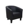 Pamela Tub Chair - Black Vinyl