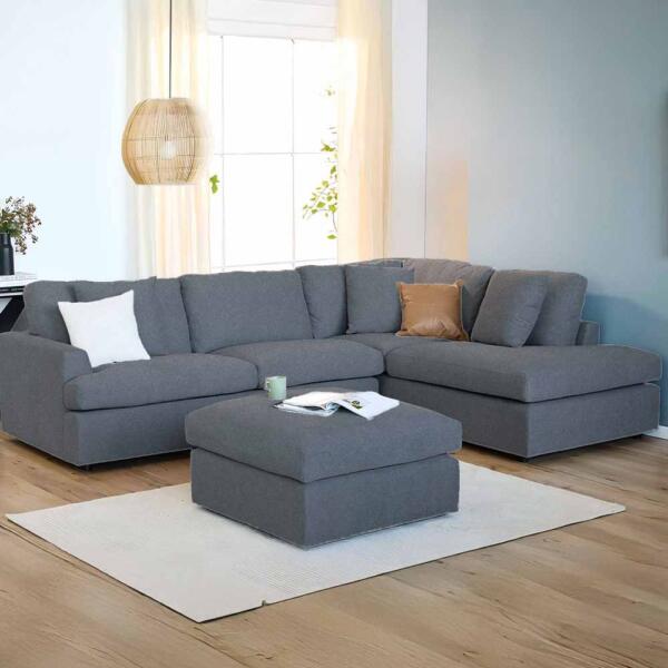 Celeste Corner Suite Rhf Charcoal