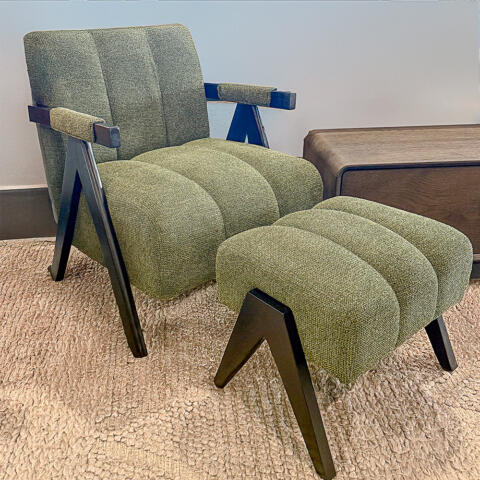 Atlast Chair And Footstool (2)