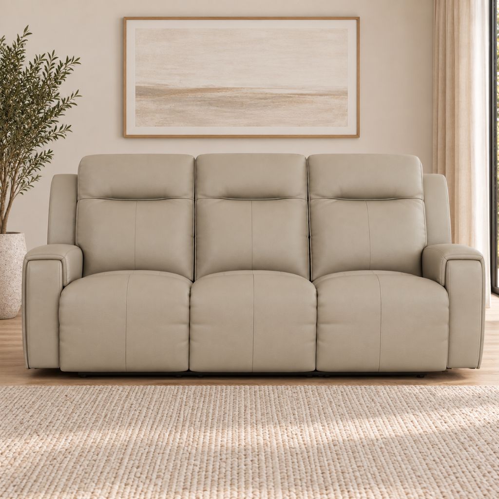 United 3 Seater Hr&l - Prem Leather 3