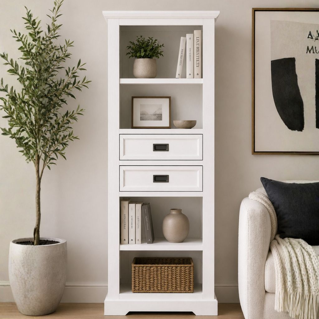 Seaside Bookcase with Drawers