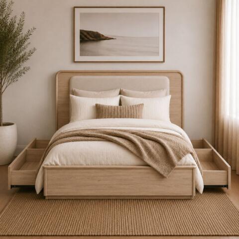 Anglesea Storage Bed Light Ash