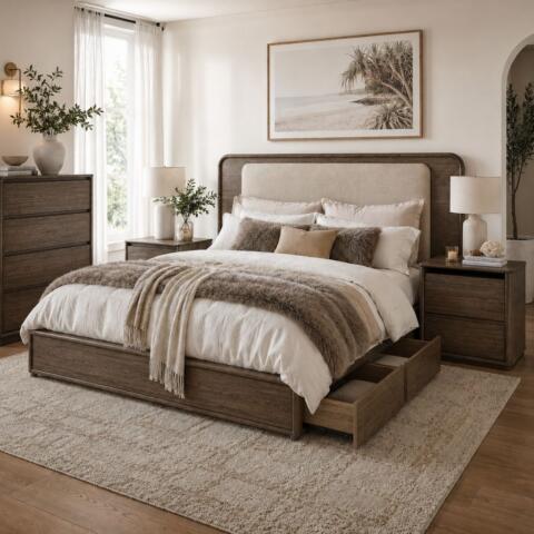 Anglesea Tallboy Suite - Light French - Storage