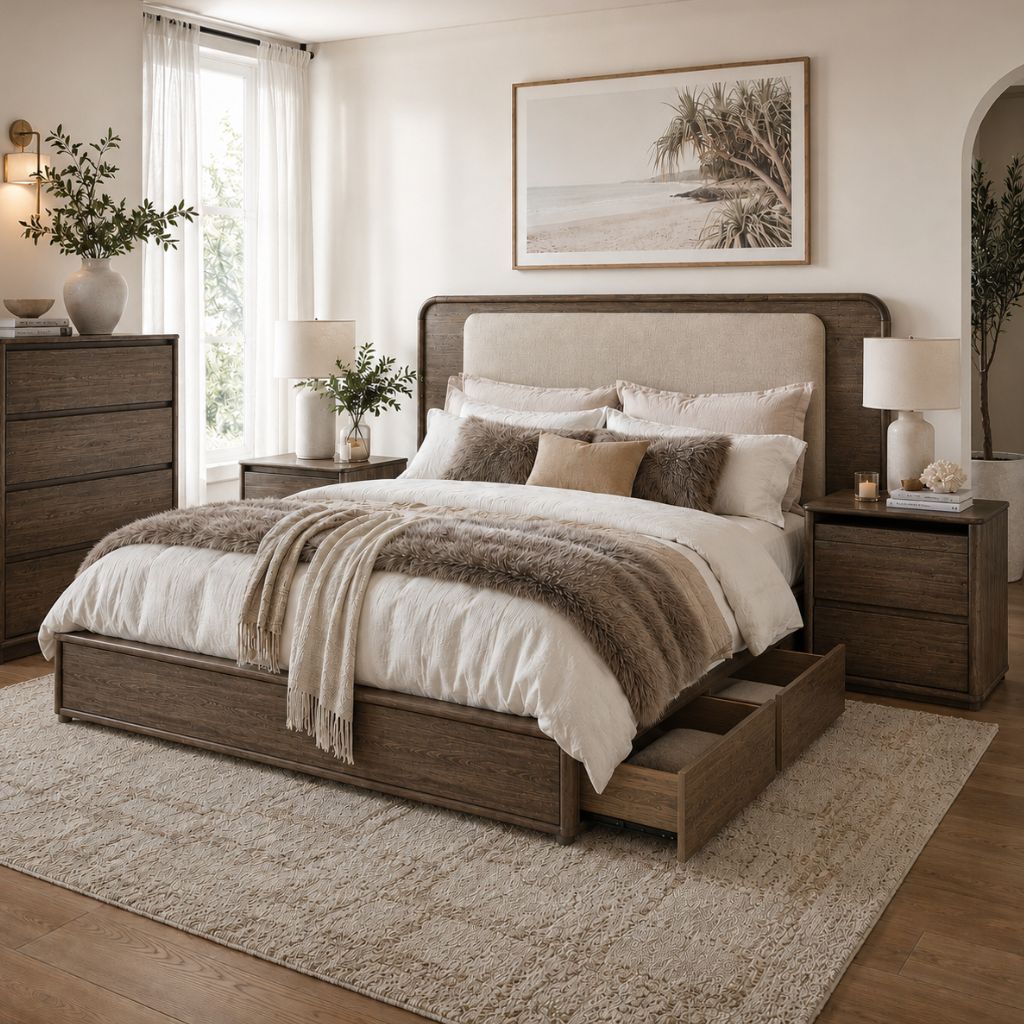 Anglesea Tallboy Suite - Light French - Storage