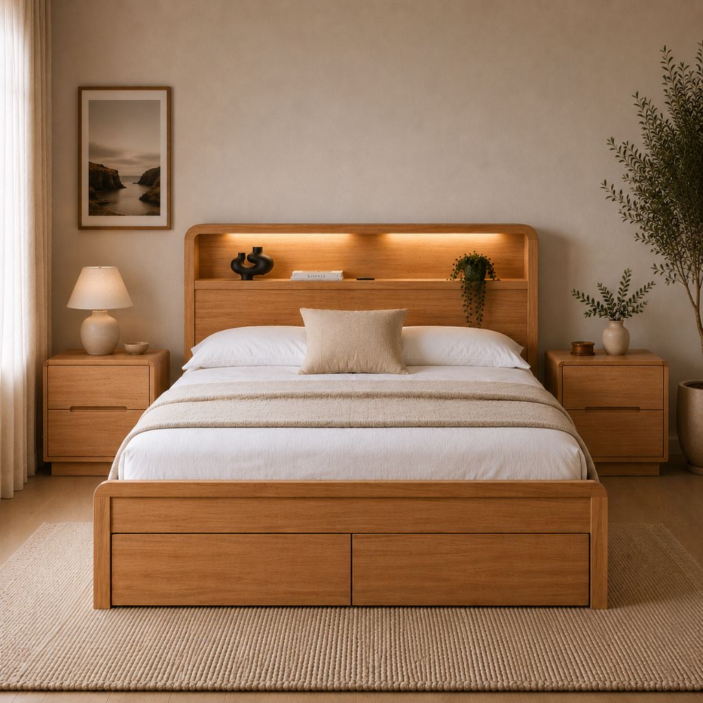 Jade Bed & Bedsides