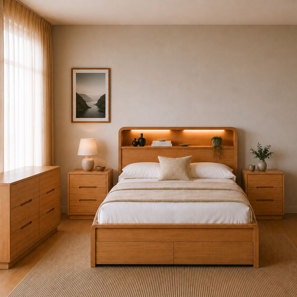 Jade Dresser & 3dr Bedsides