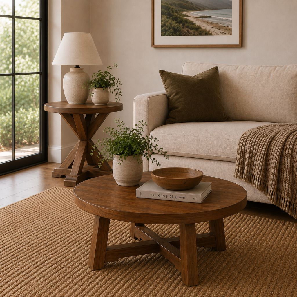 Heritage Round End And Coffee Table