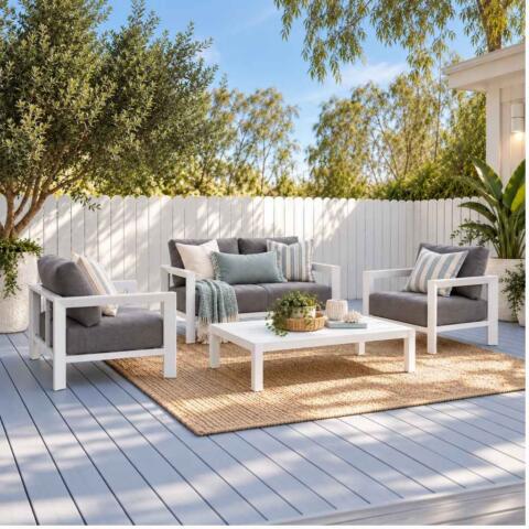 Atlantic 2 Seater Suite - White