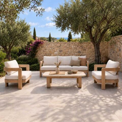 Capri Outdoor 3 Seater Suite