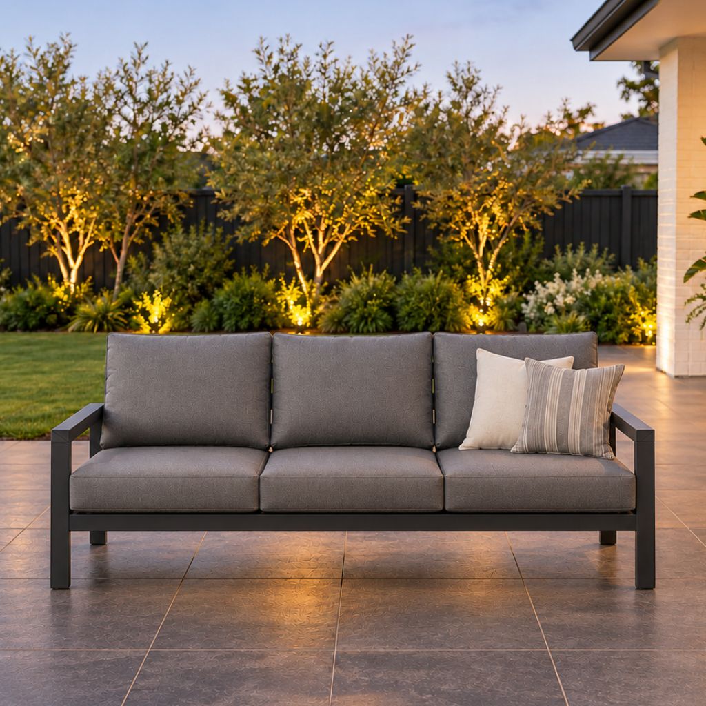Matzo 3 Seater Gunmetal