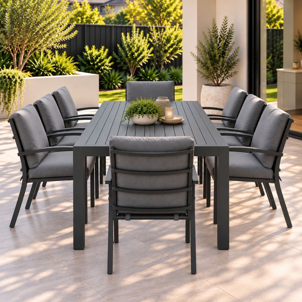 Matzo 9pce High Back Gunmetal